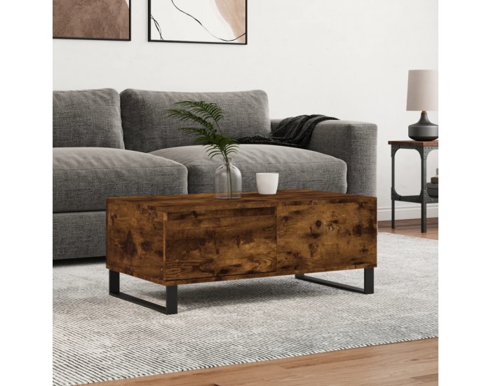 Sonata H Кафе маса, опушен дъб, 90x50x36,5 см, инженерно дърво