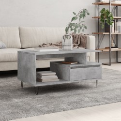 Sonata H Кафе маса, бетонно сива, 90x49x45 см, инженерно дърво - Mese