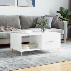 Sonata H Кафе маса, бял гланц, 90x50x40 см, инженерно дърво - Mese