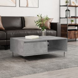 Sonata H Кафе маса, бетонно сива, 90x60x35 см, инженерно дърво - Mese