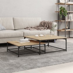 Sonata H Стифиращи кафе маси, 2 бр, сонома дъб, инженерно дърво - Măsuțe de living