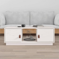 Sonata H Кафе маса, бяла, 100x50x35 см, бор масив - Mese