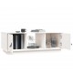 Sonata H Кафе маса, бяла, 100x50x35 см, бор масив