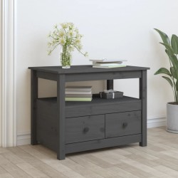 Sonata H Кафе маса, Сиво, 71x49x55 см, борово дърво масив - Măsuțe de living