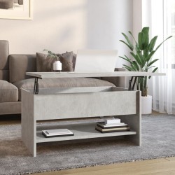 Sonata H Маса за кафе, бетонно сива, 80x50x40 см, инженерно дърво - Măsuțe de living