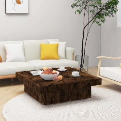 Sonata H Кафе маса, опушен дъб, 90x90x28 см, инженерно дърво - Măsuțe de living