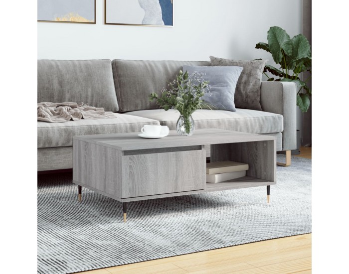Sonata H Кафе маса, сив сонома, 90x60x35 см, инженерно дърво