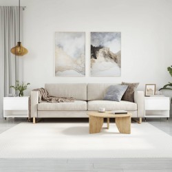 Sonata H Маси за кафе, 2 бр, бял гланц, 50x46x50 см, инженерно дърво - Măsuțe de living