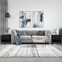 Sonata H Маси за кафе, 2 бр, черни, 50x46x50 см, инженерно дърво - Măsuțe de living