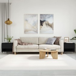 Sonata H Маси за кафе, 2 бр, черни, 50x46x50 см, инженерно дърво - Măsuțe de living