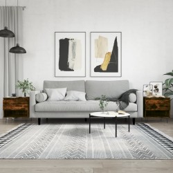 Sonata H Кафе маси, 2 бр, опушен дъб, 50x46x50 см, инженерно дърво - Măsuțe de living