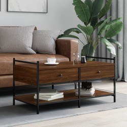 Sonata H Кафе маса, кафяв дъб, 99x50x50 см, инженерно дърво - Măsuțe de living