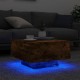 Sonata H Маса за кафе с LED осветление, опушен дъб, 55x55x31 см