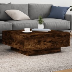 Sonata H Маса за кафе с LED осветление, опушен дъб, 80x80x31 см - Măsuțe de living