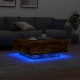 Sonata H Маса за кафе с LED осветление, опушен дъб, 80x80x31 см