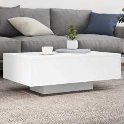 Sonata H Маса за кафе с LED осветление, бяла, 85x55x31 см - Măsuțe de living