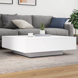Sonata H Маса за кафе с LED осветление, бяла, 100x100x31 см - Măsuțe de living