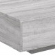 Sonata H Маса за кафе с LED осветление, сив сонома, 85x55x31 см