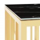 Sonata H Маса за кафе златиста 110x45x45 cм неръждаема стомана и стъкло