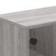 Sonata H Маса за кафе със стъклени врати, сив сонома, 68,5x50x50 см