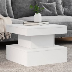 Sonata H Маса за кафе с LED осветление, бяла, 50x50x40 см - Măsuțe de living