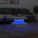 Sonata H Маса за кафе с LED осветление, бяла, 50x50x40 см