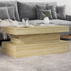 Sonata H Маса за кафе с LED осветление, сонома дъб, 90x50x40 см - Măsuțe de living