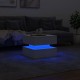 Sonata H Маса за кафе с LED осветление, бяла, 50x50x40 см