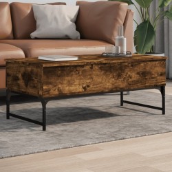 Sonata H Кафе маса, опушен дъб, 100x50x40 см, инженерно дърво и метал - Măsuțe de living