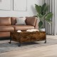 Sonata H Маса за кафе с колелца опушен дъб 91x55x34 см инженерно дърво
