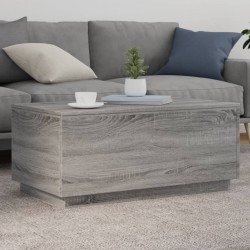 Sonata H Маса за кафе с LED осветление, сив сонома, 90x50x40 см - Măsuțe de living