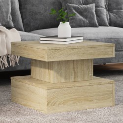 Sonata H Маса за кафе с LED осветление, сонома дъб, 50x50x40 см - Măsuțe de living