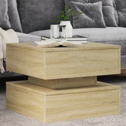 Sonata H Маса за кафе с LED осветление, сонома дъб, 50x50x40 см - Măsuțe de living