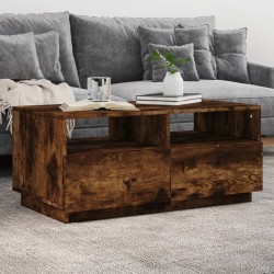 Sonata H Маса за кафе с LED осветление, опушен дъб, 90x49x40 см - Măsuțe de living