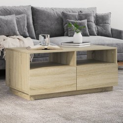 Sonata H Маса за кафе с LED осветление, сонома дъб, 90x49x40 см - Măsuțe de living