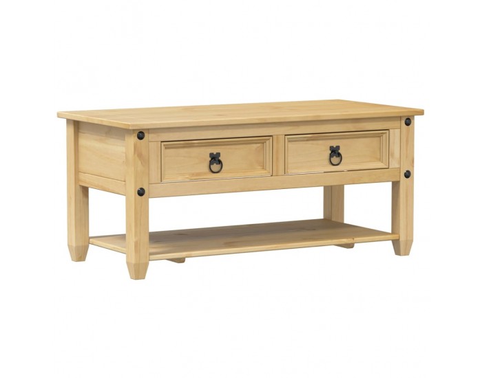 Sonata H Маса за кафе с чекмеджета Corona 100x48x45 см бор масив