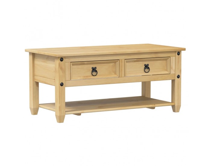 Sonata H Маса за кафе с чекмеджета Corona 100x48x45 см бор масив