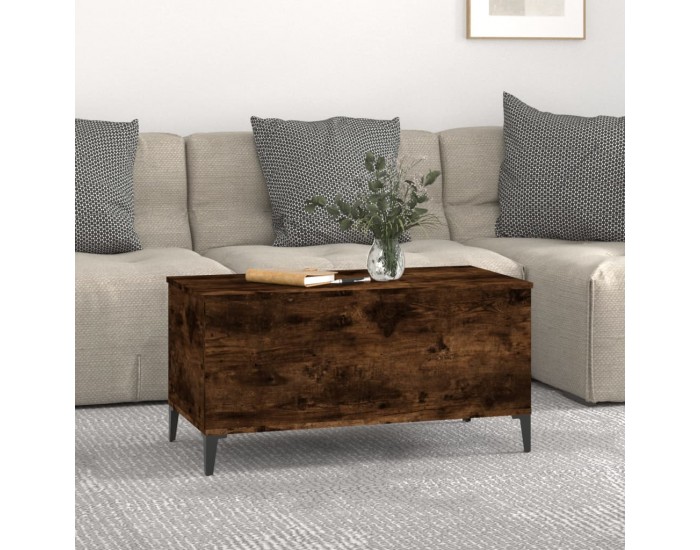 Sonata H Кафе маса, опушен дъб, 90x44,5x45 см, инженерно дърво