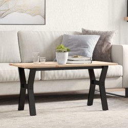Sonata H Кафе маса Y-образна рамка 100x50x45 см бор масив и чугун - Mese de dining