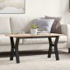 Sonata H Кафе маса Y-образна рамка 100x50x45 см бор масив и чугун