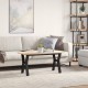 Sonata H Кафе маса Y-образна рамка 100x50x45 см бор масив и чугун