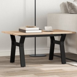 Sonata H Кафе маса Y-образна рамка 80x50x40 см бор масив и чугун - Mese de dining