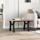 Sonata H Кафе маса Y-образна рамка 80x50x40 см бор масив и чугун