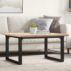 Sonata H Кафе маса О-образна рамка 90x90x45,5 см бор масив и чугун - Mese de dining