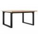 Sonata H Кафе маса О-образна рамка 90x90x45,5 см бор масив и чугун