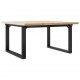 Sonata H Кафе маса О-образна рамка 90x90x45,5 см бор масив и чугун