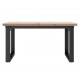 Sonata H Кафе маса О-образна рамка 90x90x45,5 см бор масив и чугун
