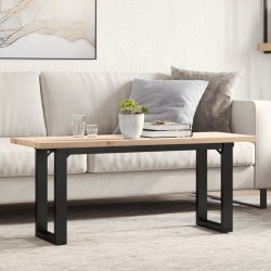 Sonata H Кафе маса О-образна рамка 110x40x45,5 см бор масив и чугун - Mese de dining