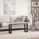 Sonata H Кафе маса О-образна рамка 110x40x45,5 см бор масив и чугун