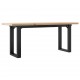 Sonata H Кафе маса О-образна рамка 110x40x45,5 см бор масив и чугун